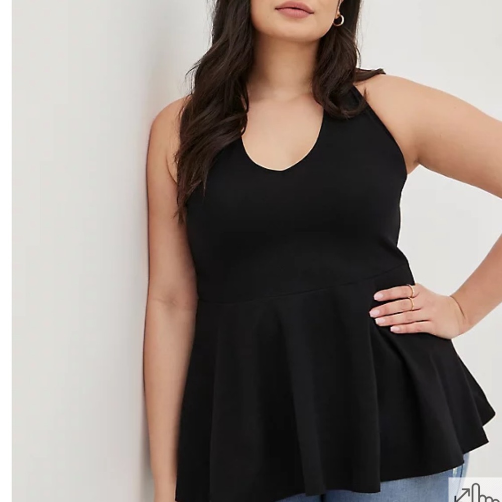 Torrid Foxy Peplum Halter Black